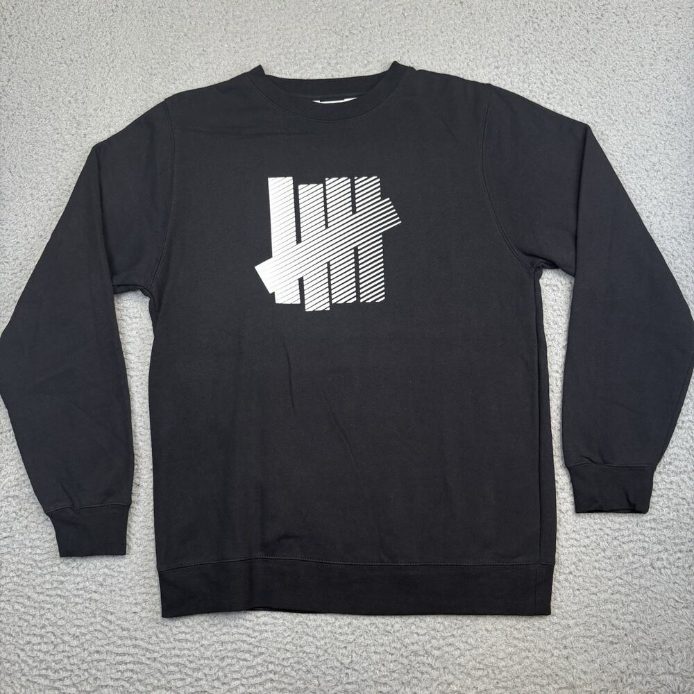 Undefeated Pullover Crewneck Sweatshirt Men's Large Black Streetwear Skate Logo